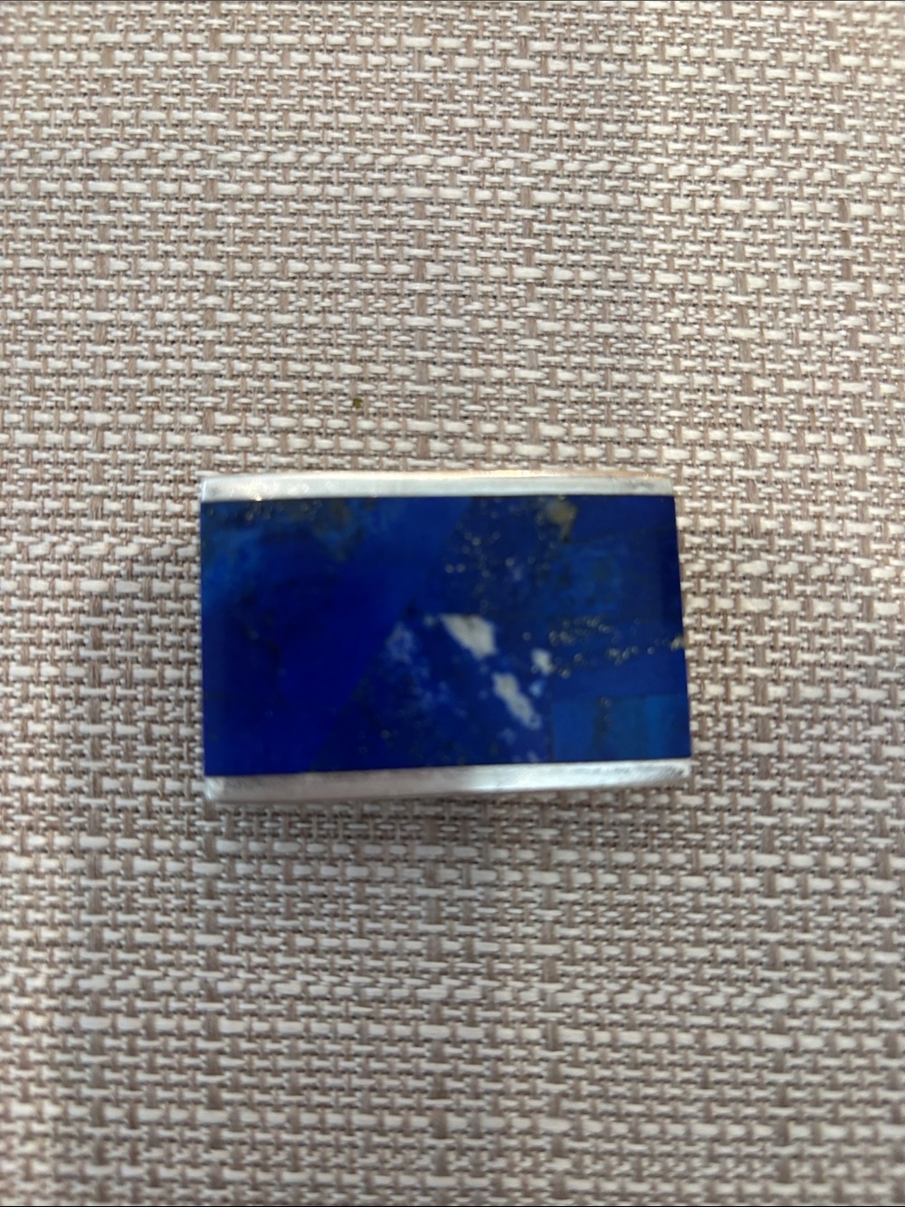 Vintage 1987 silver and lapis buckle